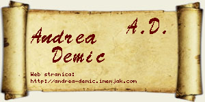 Andrea Demić vizit kartica